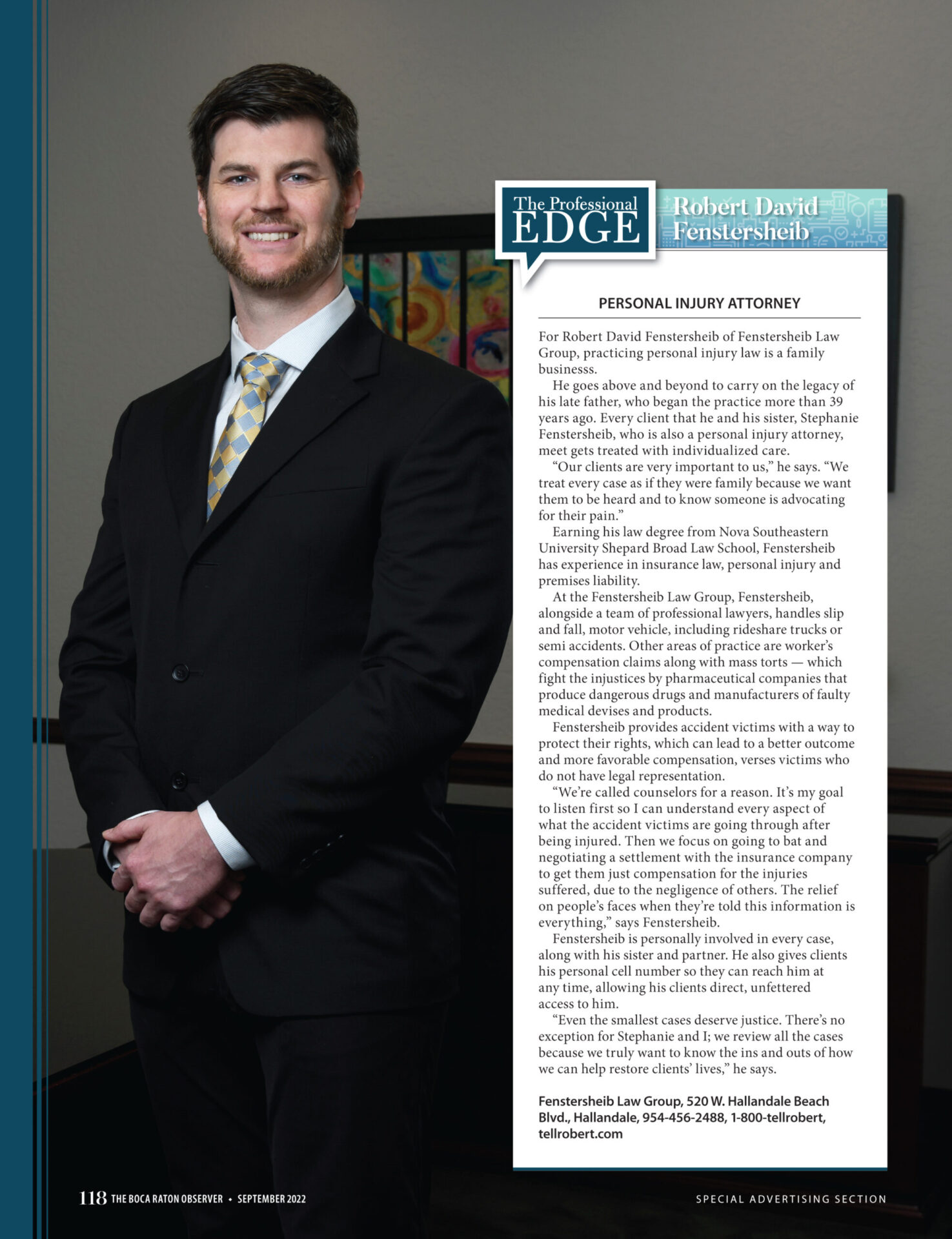 David Fenstersheib, Esq. 2 Experienced Florida Personal Injury Attorney - Robert David Fenstersheib, Esq.