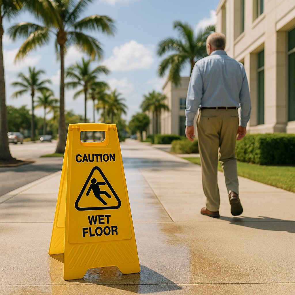 Do Warning Signs Kill My Davie Slip-and-Fall Claim?