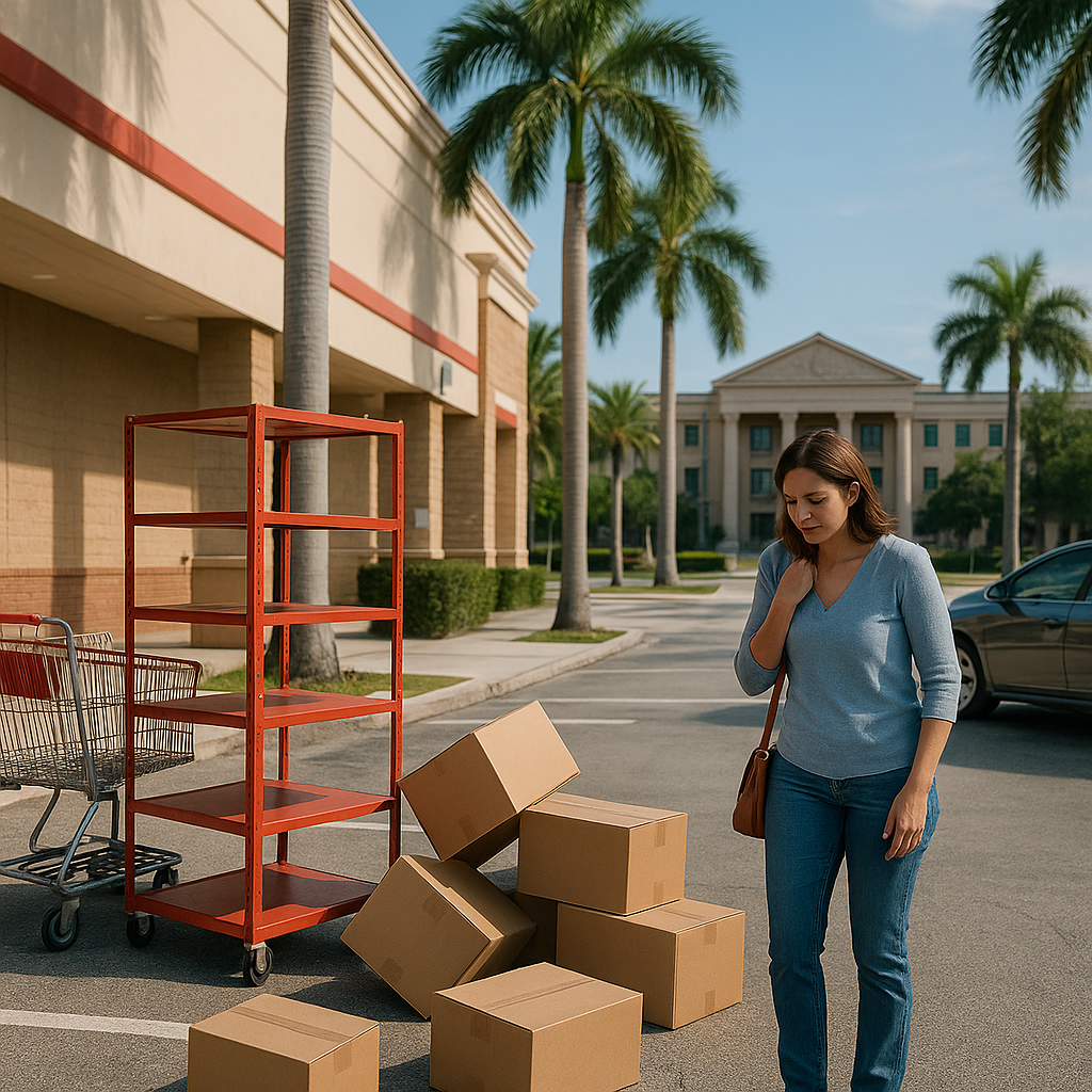 What If I Was Hurt by Falling Merchandise in Lantana?