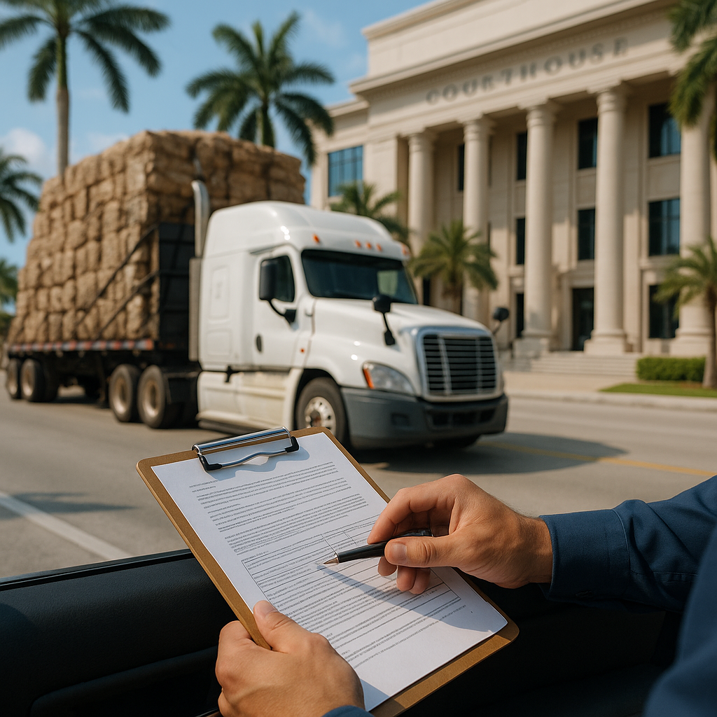 Can Overloaded Cargo Cause Liability in a West Palm Beach Truck Crash?