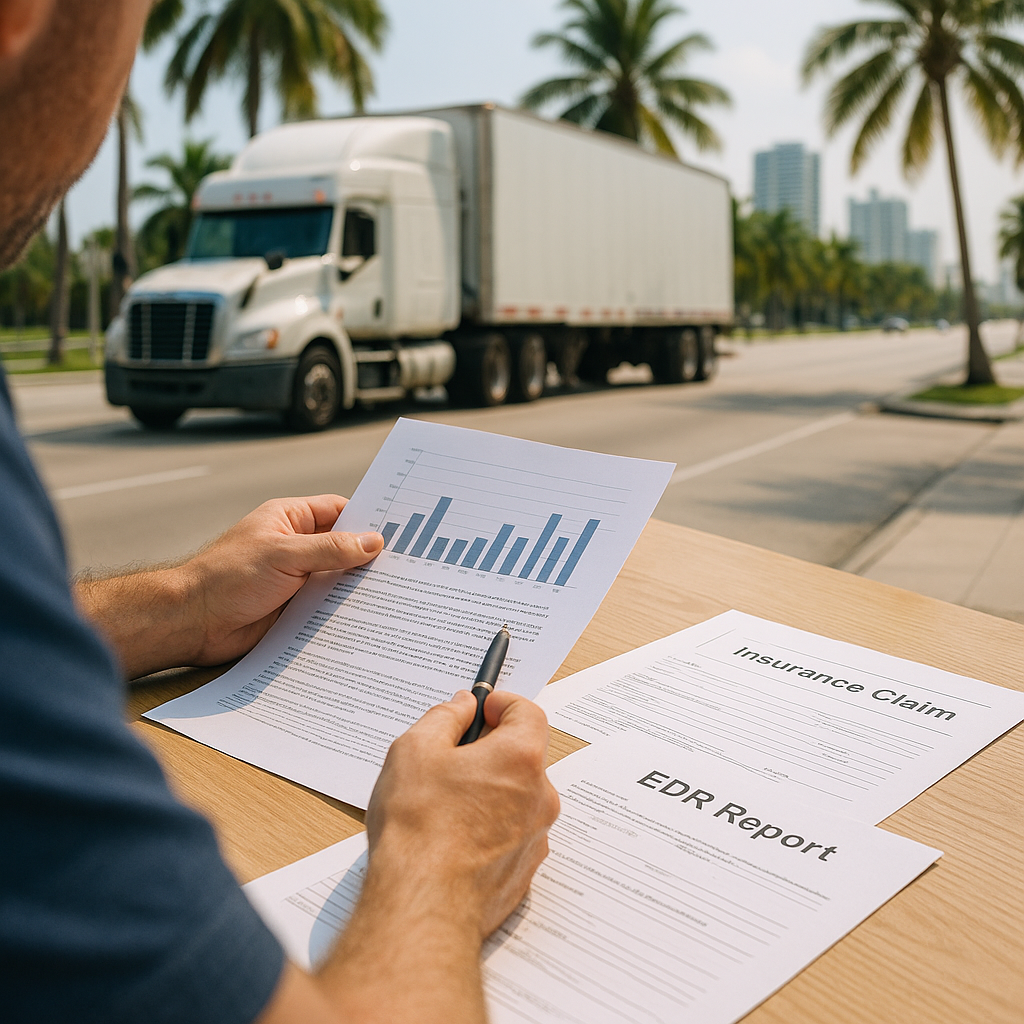 How Black-Box (EDR) Data Helps a South Miami Truck Accident Claim