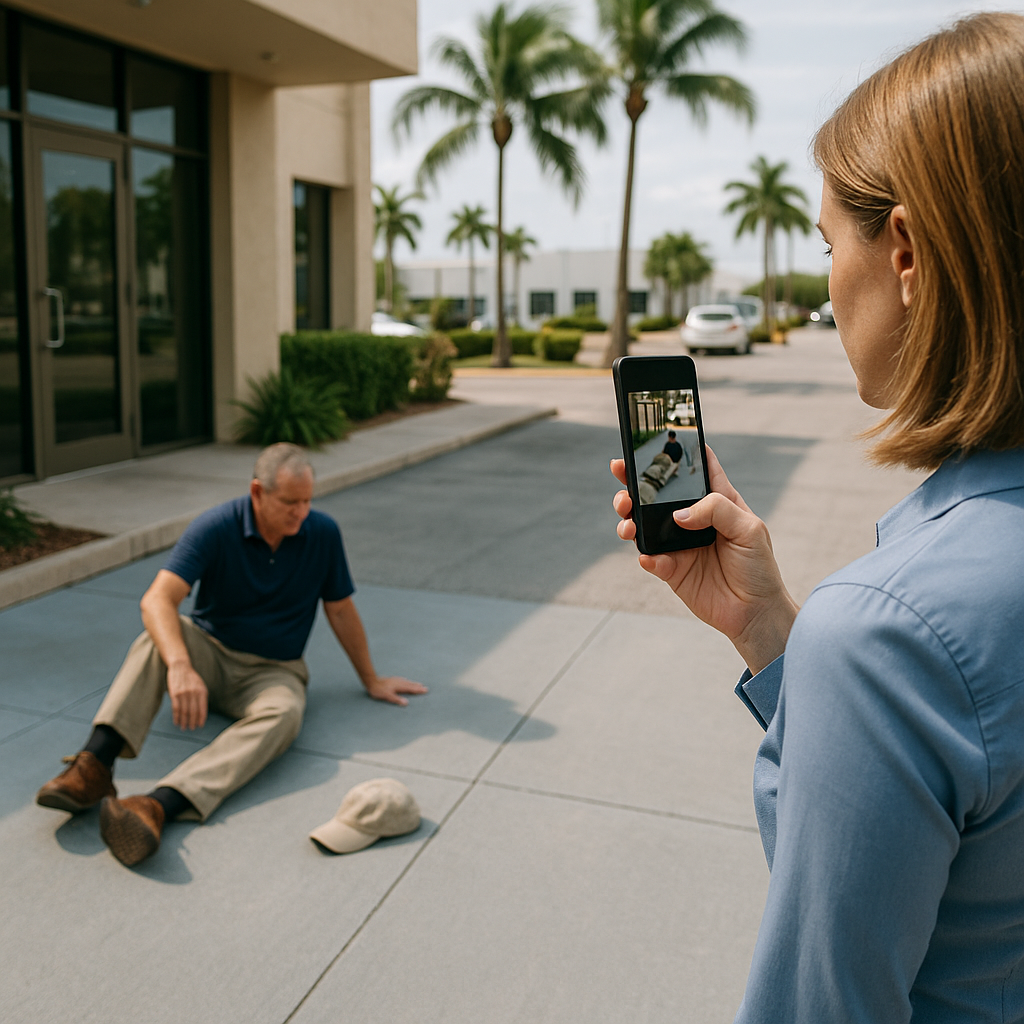 Best Photos to Take After a North Miami Slip-and-Fall