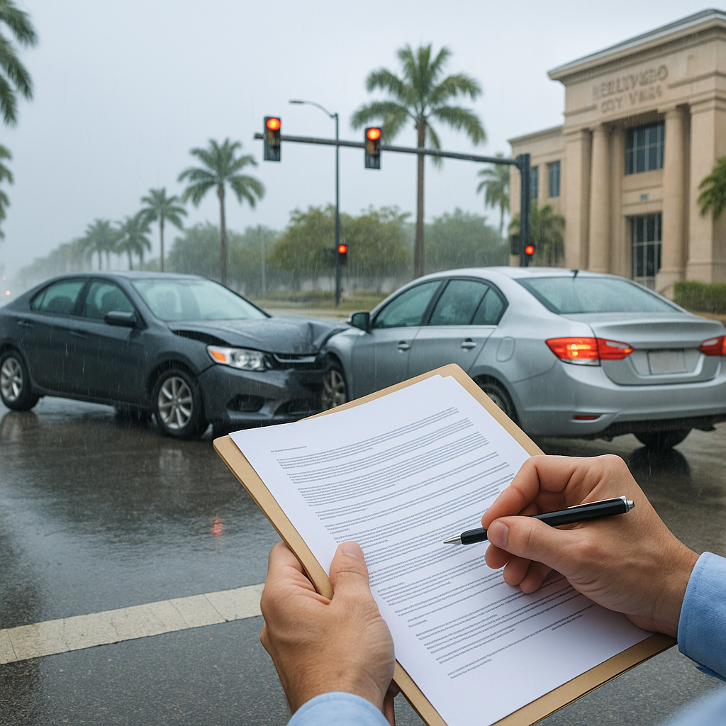 How Bad Weather Affects Liability in a Hollywood Car Crash