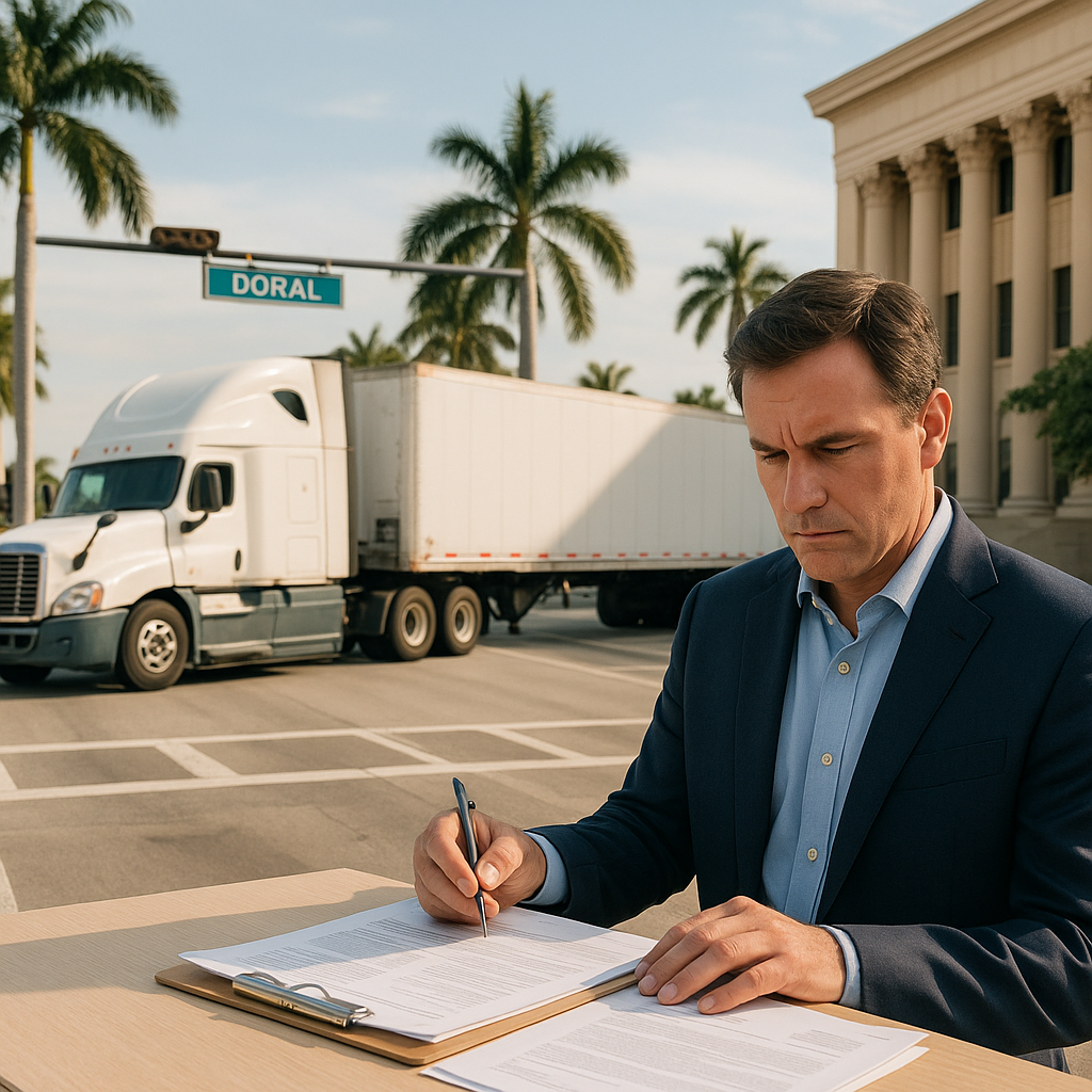 Who’s Responsible After a Doral Truck Jackknife Crash?