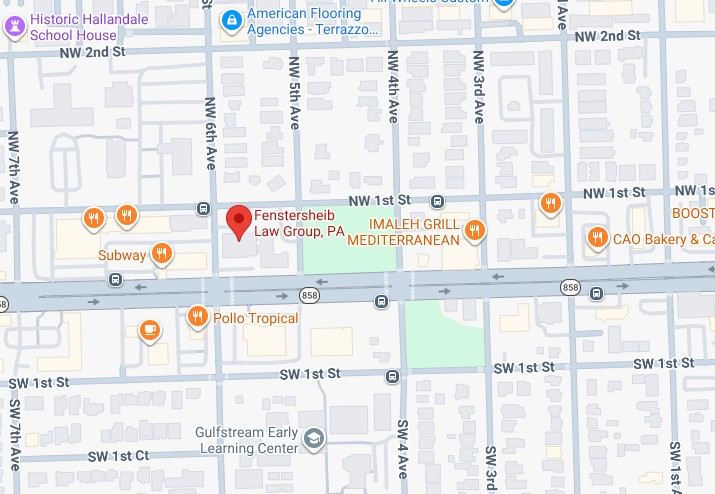 Fenstersheib Law Group Hallandale Beach office map
