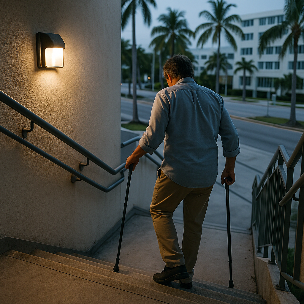 Can Poor Lighting Prove Negligence in a North Miami Beach Stairwell Fall?