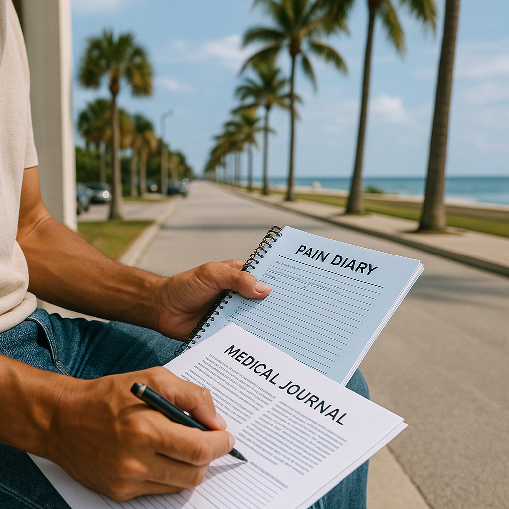 Medical Journals & Pain Diaries in a Lantana Injury Case