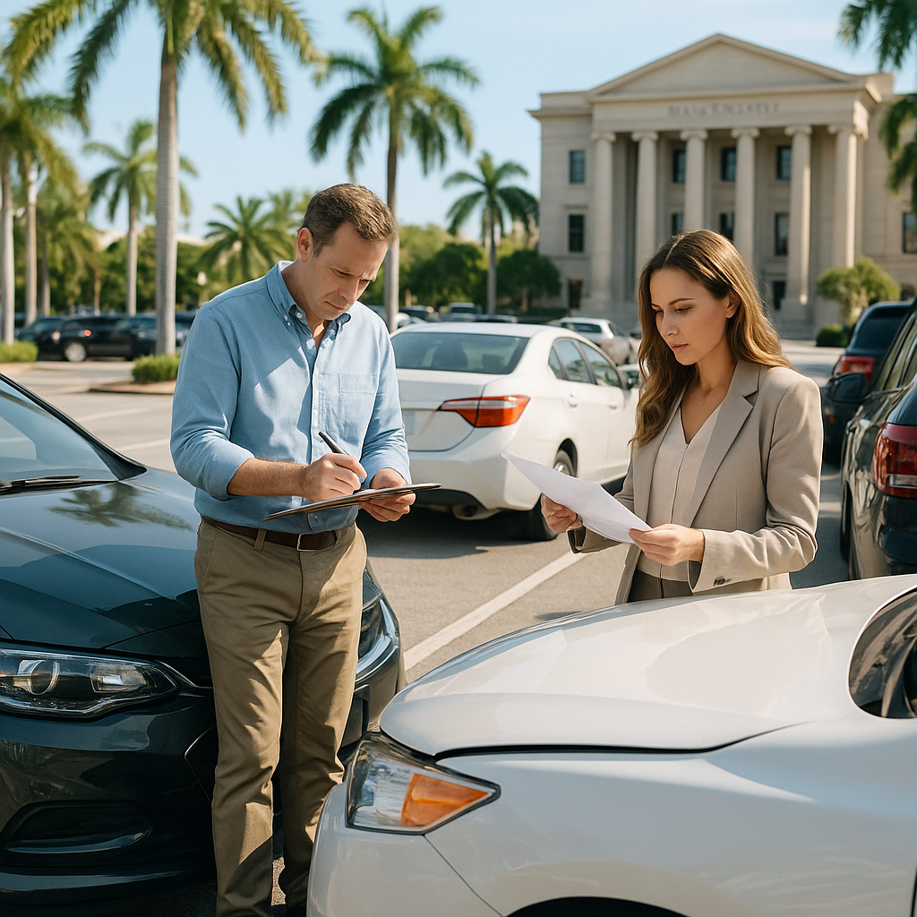 Who’s Liable for a Parking Lot Crash in Hollywood?
