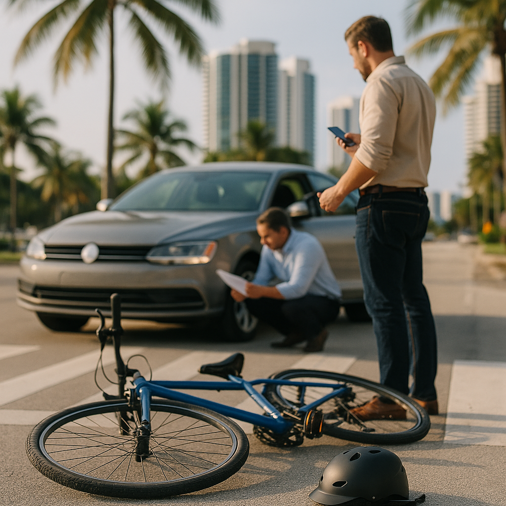 Which Photos Help a Sunny Isles Beach Bicycle Crash Case?